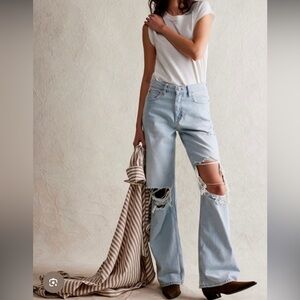 NWT Free People Tinsley Baggie High Rise Straight Leg Jeans